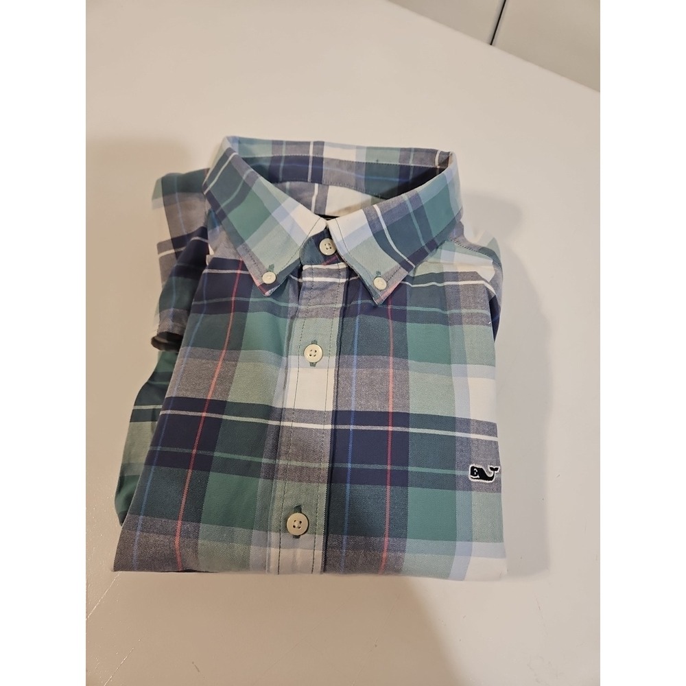 Vineyard Vines Classic Fit Whale Shirt Mens M Button Down Long-Sleeve Plaid(1398